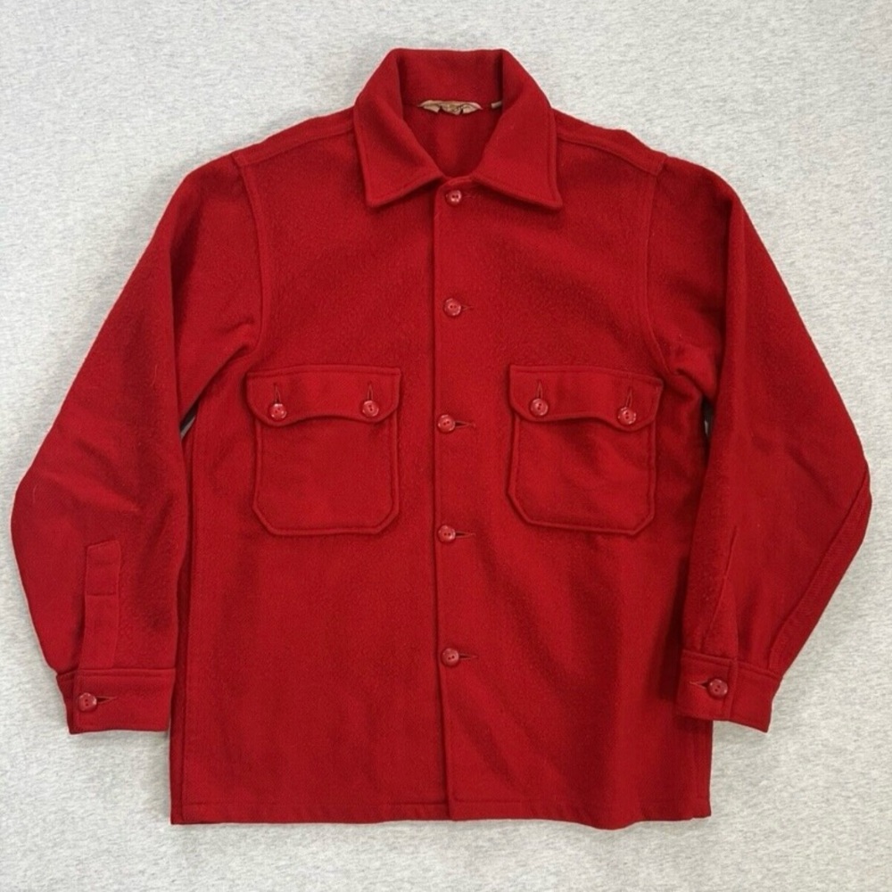 Vintage Boy Scouts of America Men Size 42 Wool  Shirt Jacket Red BSA
Official ♥️